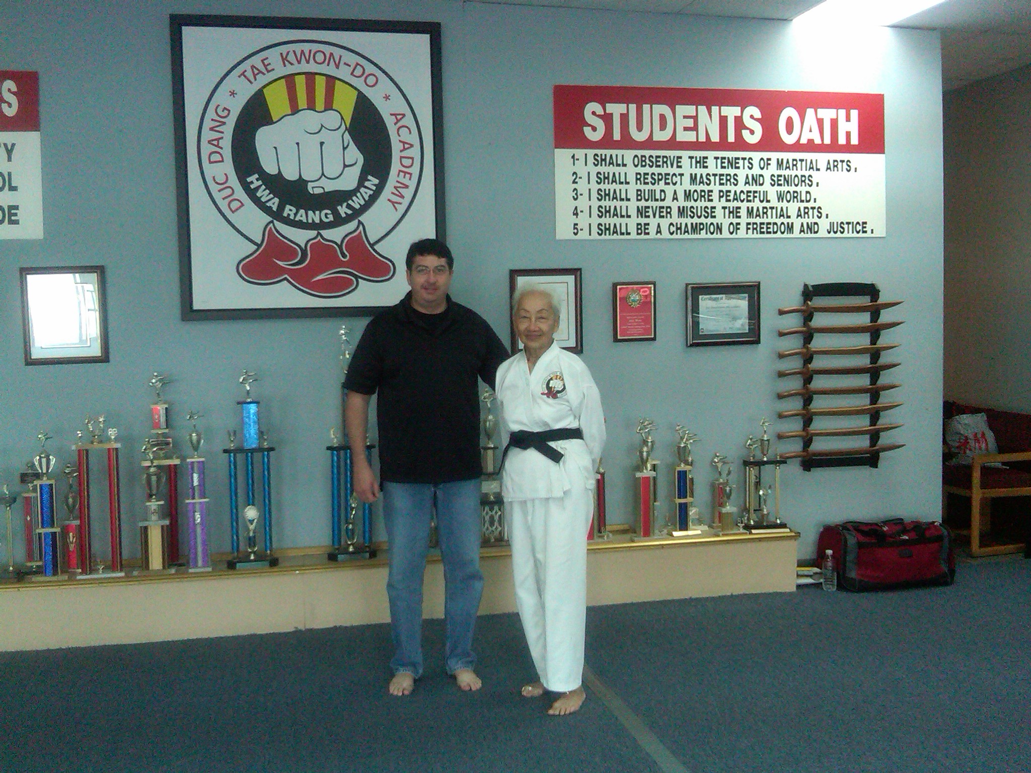 portait of adam and woman from a martial arts training center